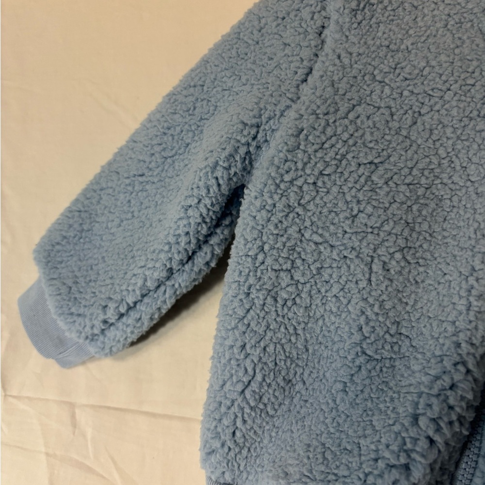 Carter's Soft Blue 3 piece Baby Set with fleece bear ear hoodie 18 mos NWT - Picture 4 of 5